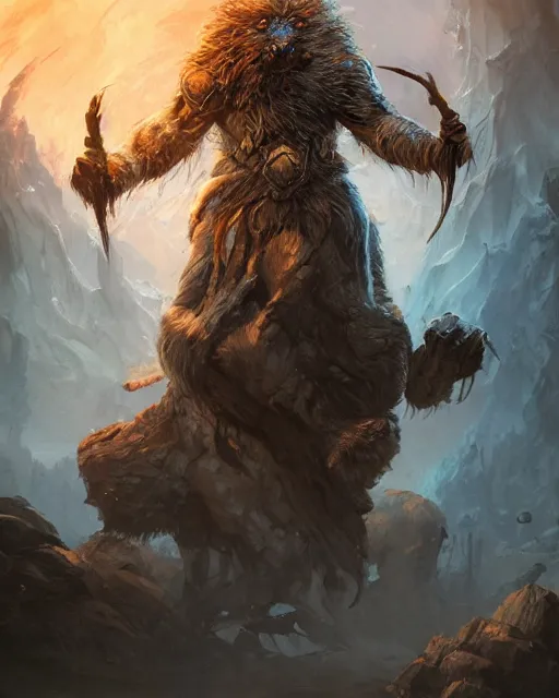 Prompt: Mammoth Shapeshifter Druid Mage, D&D, artstation, fantasy, magic the gathering artwork, cinematic lighting, centered, symmetrical, highly detailed, digital painting, , concept art, smooth, sharp focus, illustration, volumetric lighting, epic Composition, 8k, art by Akihiko Yoshida and Greg Rutkowski and Craig Mullins, oil painting, cgsociety