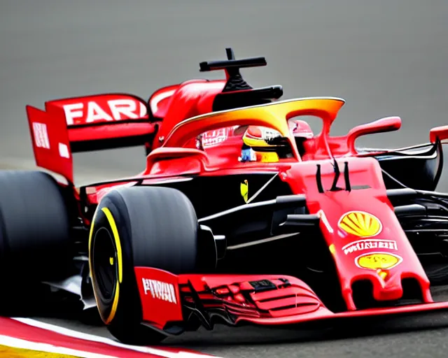 Image similar to live action photo of the 2 0 2 1 f 1 scuderia ferrari, 8 k, sports photography