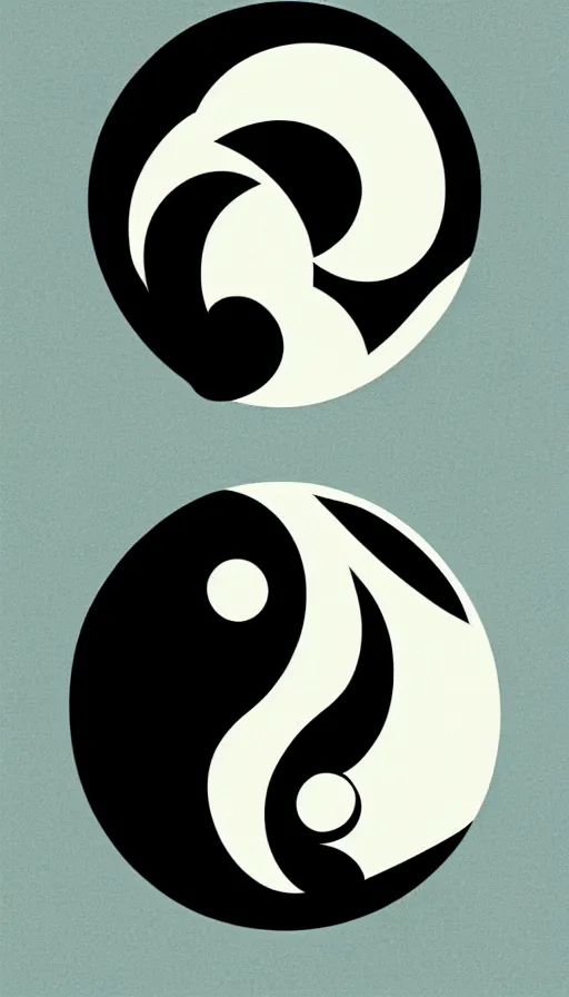 Image similar to Abstract representation of ying Yang concept, by WLOP