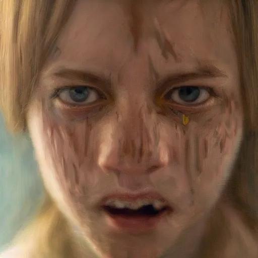 Prompt: cinematic minecraft, intricate, elegant, by alyssa monks, highly detailed, symmetrical facial expression of anger and rage, fine details, masterpiece, trending on artstation