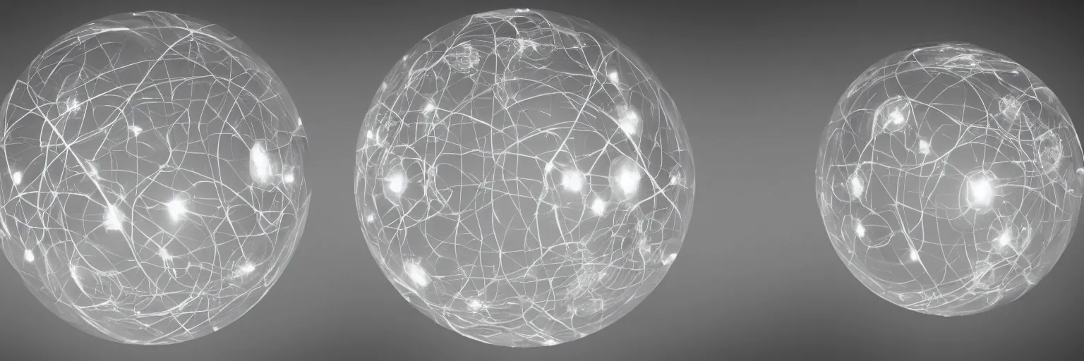 Image similar to a well - lit studio photograph of a clear plastic ball with various organic shapes inside of it, some smooth, some wrinkled, some long, some spherical, various sizes, textures, and transparencies, beautiful, smooth, detailed, inticate