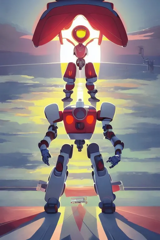 Image similar to metabots medabots medarotto medarot robot minimalist comics, behance hd by jesper ejsing, by rhads, makoto shinkai and lois van baarle, ilya kuvshinov, rossdraws global illumination ray tracing hdr radiating a glowing aura