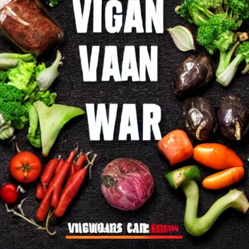 Image similar to vegan war