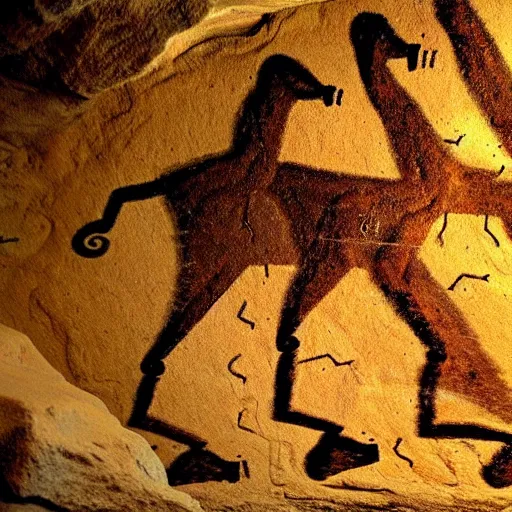 Image similar to god, paleolithic cave art