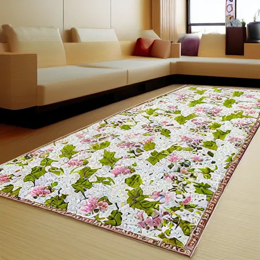 Image similar to ! Japanese-style floral carpet soft color