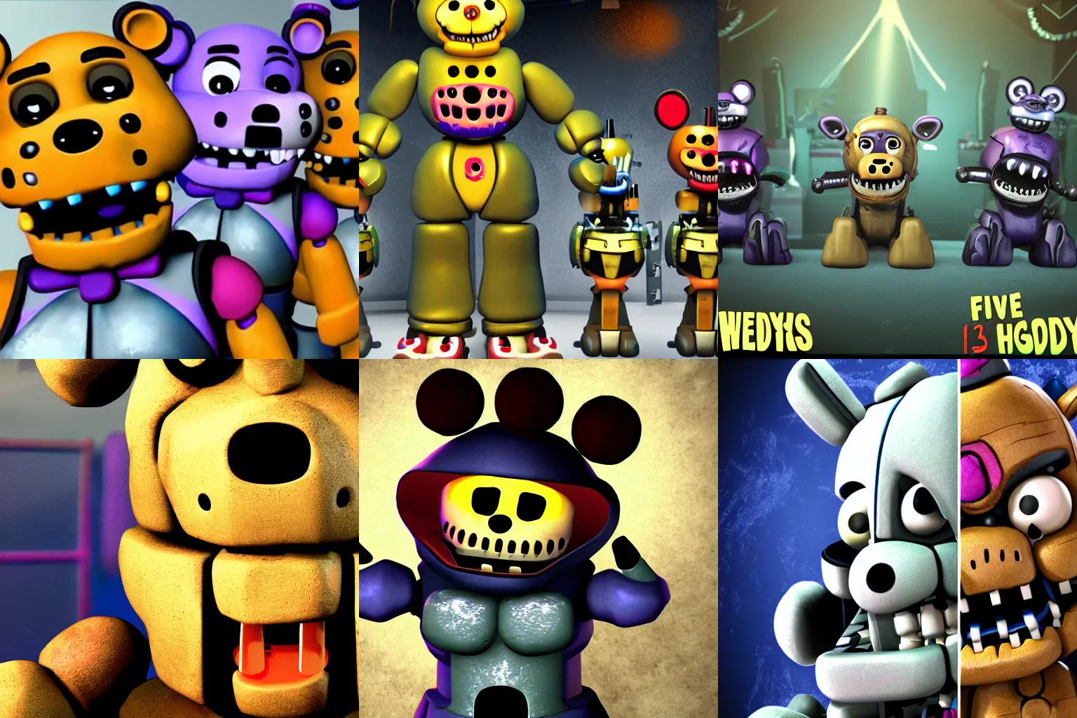 Prompt: five nights at freddys high detail