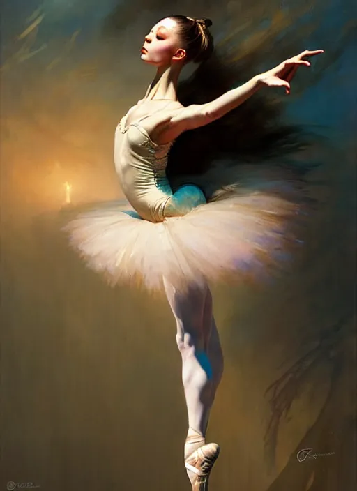 Image similar to giesha prima ballerina by bayard wu, anna podedworna, gaston bussiere, greg rutkowski