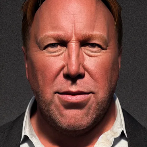 Image similar to hyperrealistic image of info wars alex jones as ( ace ventura ), stunning 3 d render, inspired by istvan sandorfi & greg rutkowski & unreal engine, full body shot, perfect symmetry, dim volumetric cinematic lighting, 8 k octane comprehensive render, extremely hyper - detailed, incredibly lifelike attributes, intricate, real flesh texture, masterpiece, artstation, stunning,