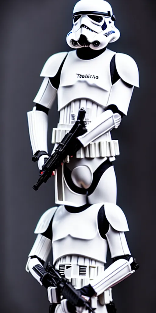 Prompt: Realistic fashion photoshoot of a Stormtrooper, commercial, studio lighting, 50 mm lens, flash photography, 8K, highly detailed, leica, medium format