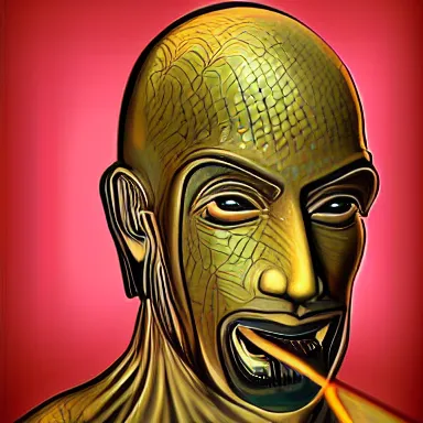 Image similar to zportre of an adhd psychonautistic trader in shape of zen devil, digital painting, highly detailed