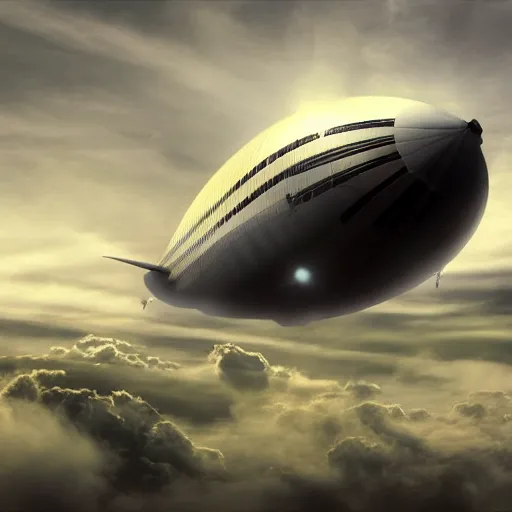 Image similar to green fog clouds with airship, dimensional travel, hd