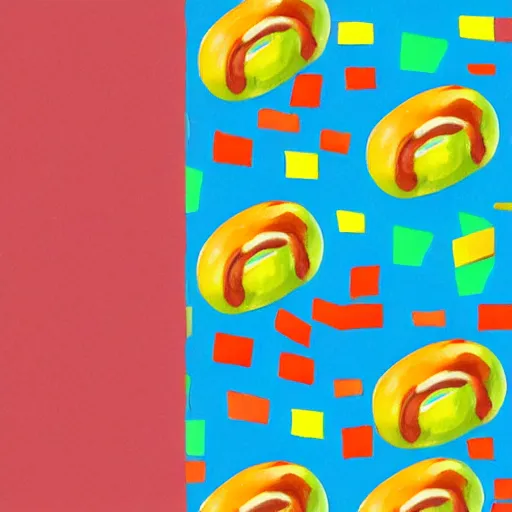 Image similar to retro, hd illustration of krispy kreme doughnuts, inspired by watercolor masterpieces, matisse, malevich, david hockney, keith haring, colorful, happy, trending on artstation, 4 k