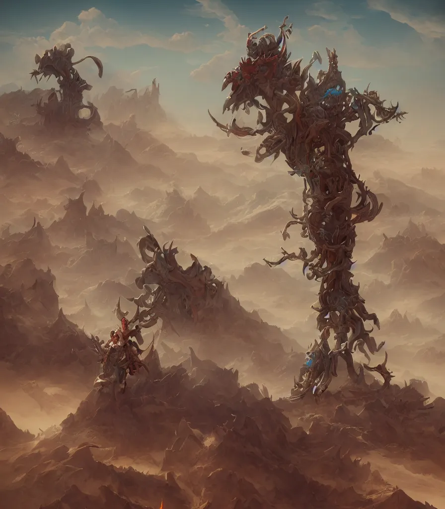 Image similar to a powerful necromancer in a merciless desert, flickering air, hot sun from above, clouds in the sky, the feeling of dread and existential terror, style of peter mohrbacher, perspective from the side, octane render, unreal engine, 8k high definition