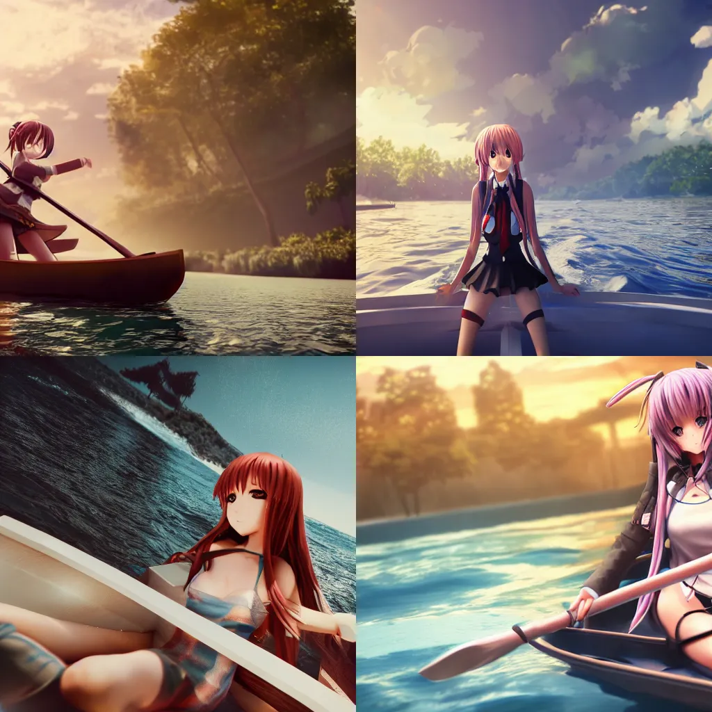 Anime, Original, Boat, Girl, HD wallpaper | Peakpx