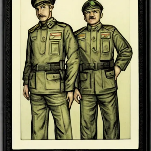 Image similar to among us character in the soviet military form