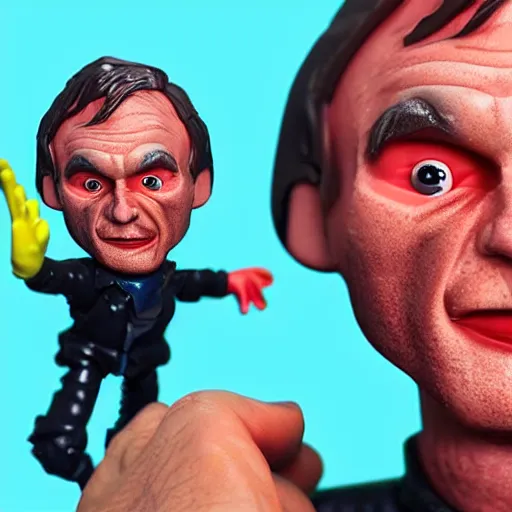 Prompt: tim berners - lee stop motion vinyl action figure, plastic, toy, butcher billy style