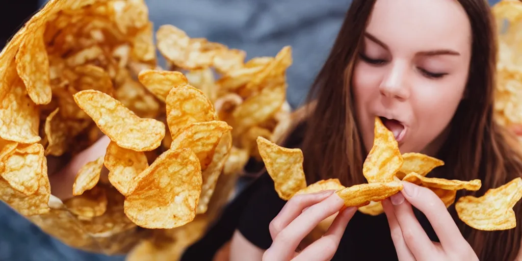 A Person Eating Bag Of Chips Stable Diffusion OpenArt