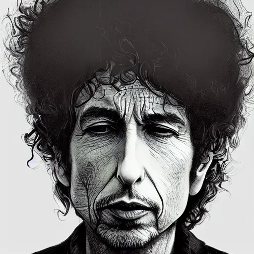 Image similar to a portrait of bob dylan as a wizard, upper half portrait, urban motifs, intricate, elegant, highly detailed, digital painting, trending on artstation, concept art, smooth sharp focus, illustration, art by artgerm and greg rutkowski