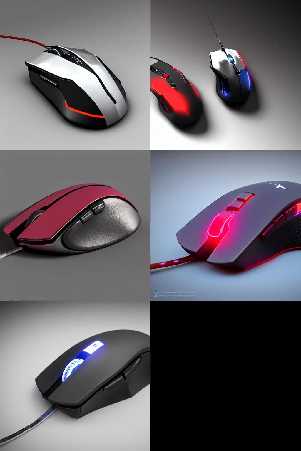 Prompt: gaming mouse from future, octane render, 4k, product