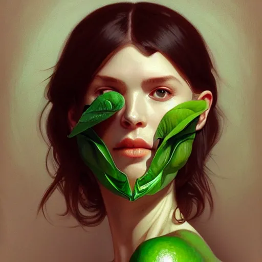 Image similar to avocado, bone in the form of the head of ilona mask, elegant, highly detailed, my rendition, digital painting, artstation, concept art, smooth, sharp focus, illustration, art by artgerm and greg rutkowski and alphonse mucha and uang guangjian and gil elvgren and sachin teng