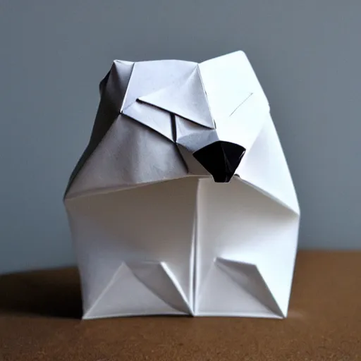 Image similar to origami polar bear