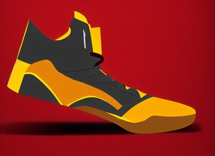 Image similar to basketball sneakers concept of beta ray bill, trending on artstation, smooth, sharp focus
