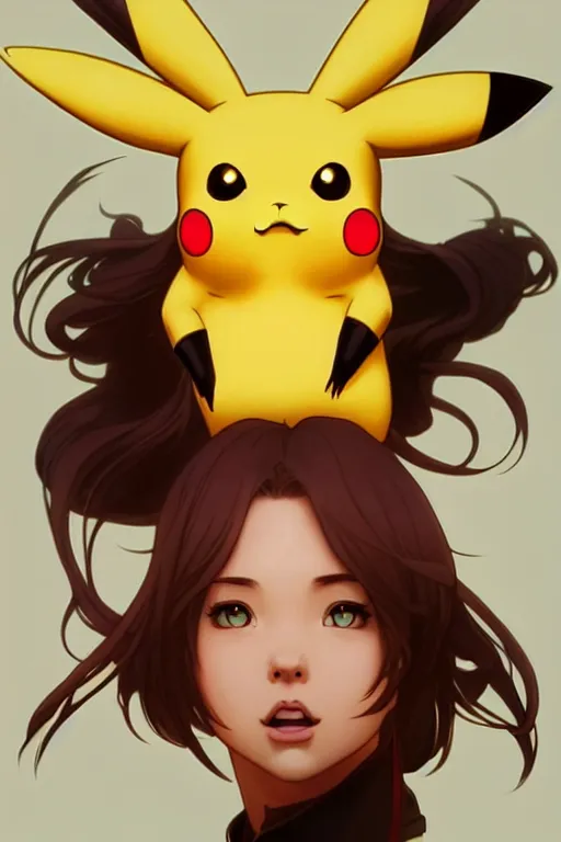 Image similar to Portrait of Pikachu surprised meme, RPG Reference, art by ilya kuvshinov, artgerm, Alphonse mucha, and Greg Rutkowski, Trending on Artstation, octane render, Insanely Detailed, 8k, HD