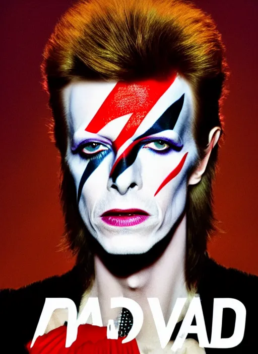Prompt: what if david bowie was the lead singer of the band kiss, realistic, photograph, high definition, 4 k, soft lighting