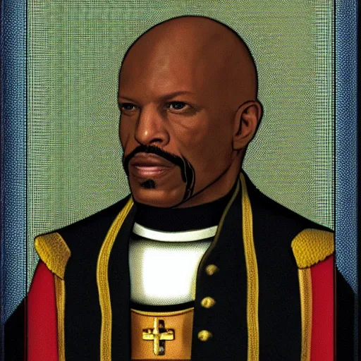 Image similar to commander sisko, catholic icon