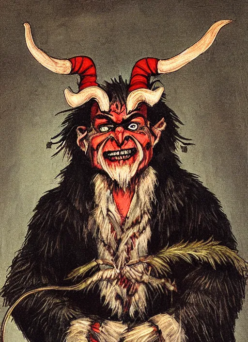 Prompt: krampus portrait as nft