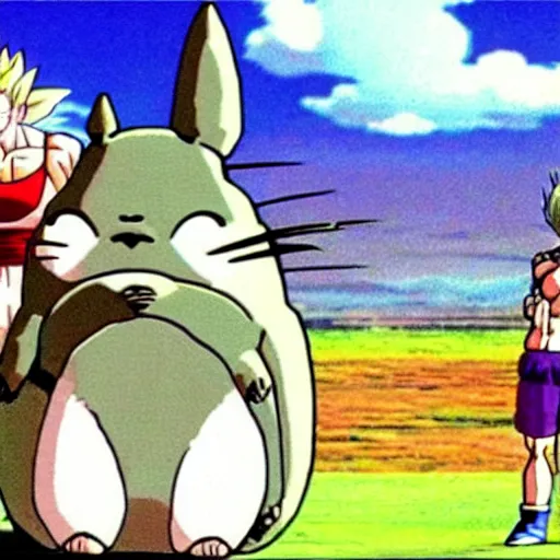 Image similar to Totoro in dragon ball z