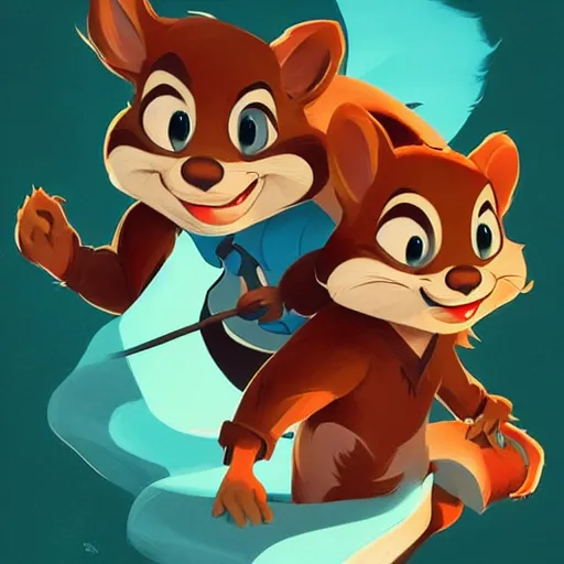 Image similar to face icon stylized minimalist chip'n dale : rescue rangers, loftis, cory behance hd by jesper ejsing, by rhads, makoto shinkai and lois van baarle, ilya kuvshinov, rossdraws global illumination