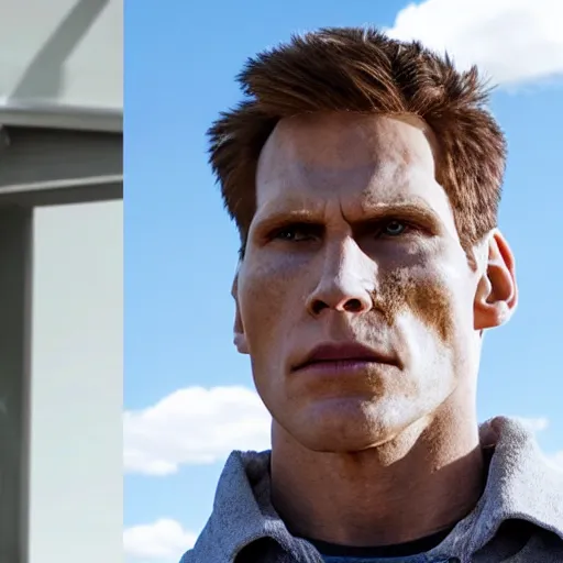 Image similar to Live Action Still of Jerma in Breaking Bad, real life, hyperrealistic, ultra realistic, realistic, highly detailed, epic, HD quality, 8k resolution, body and headshot, film still