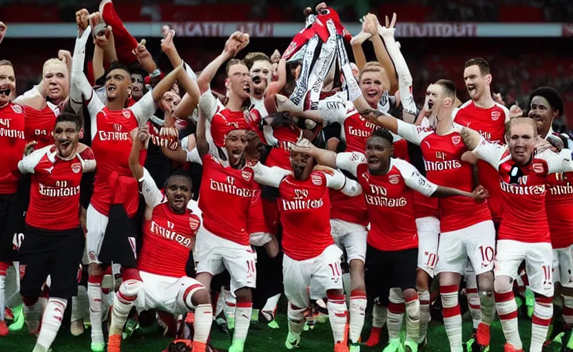 Image similar to “Arsenal Football Club winning the English Premier League”