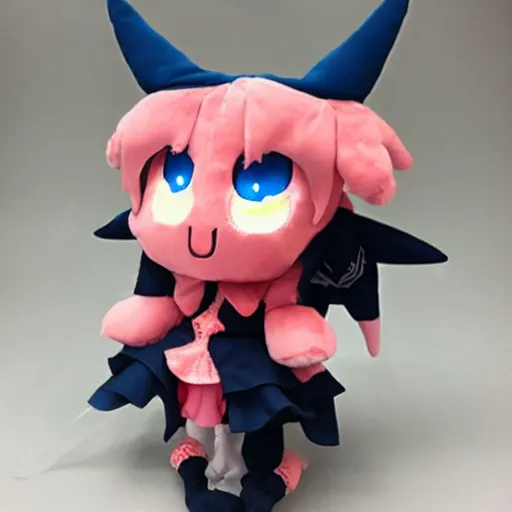 Prompt: cute fumo plush of an anime devil from the depths of the underworld, demon girl