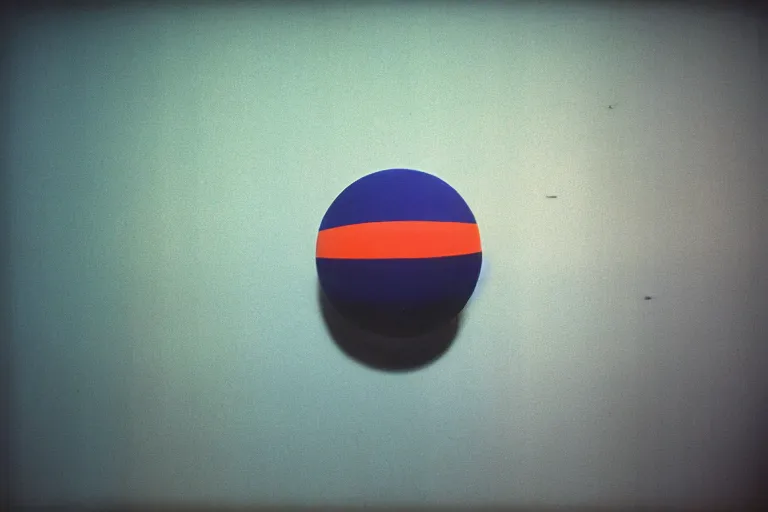 Prompt: beach ball, inside of an badly lit 1970s parking garage, ektachrome photograph, volumetric lighting, f8 aperture, cinematic Eastman 5384 film