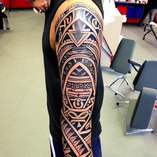 Prompt: maori tattoo of rocket launch