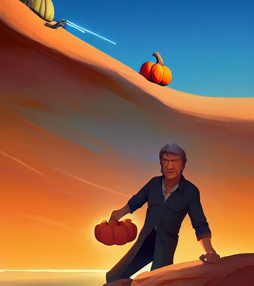 Image similar to icon stylized minimalist harrison ford as gourd!!, loftis, cory behance hd by jesper ejsing, by rhads, makoto shinkai and lois van baarle, ilya kuvshinov, rossdraws global illumination