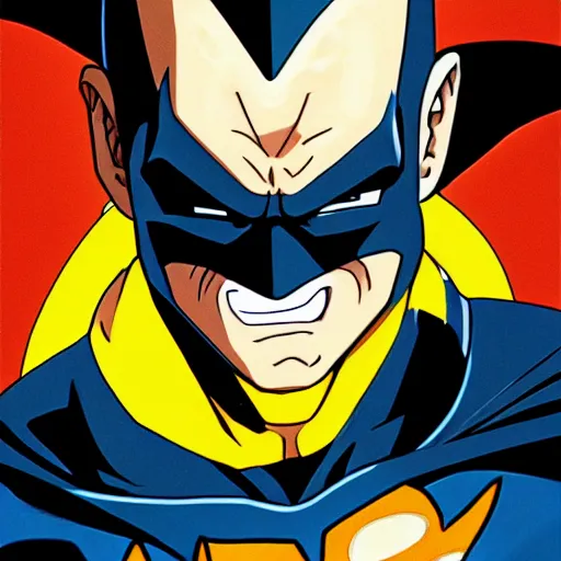 Image similar to portrait painting of batman, art by akira toriyama, 4 k, dragon ball artstyle, cel shaded, highly detailed, epic lighting