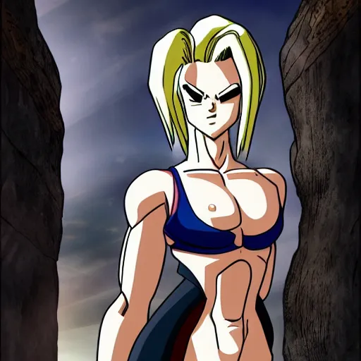 Image similar to android 1 8 from dragon ball z stripping, 4 k