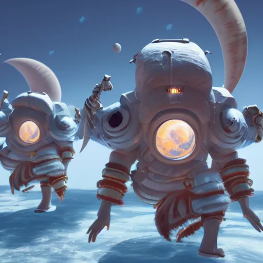 Image similar to Moon pirates, Digital Art, 8k, Unreal Engine 5
