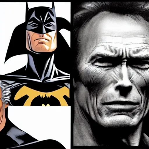 Image similar to clint eastwood as batman