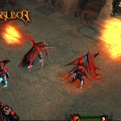 Prompt: a screenshot of the video game Diablo