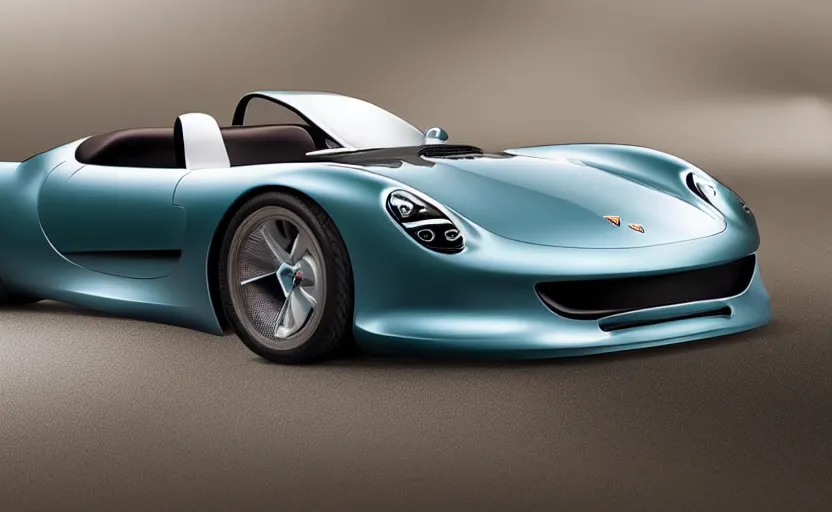 Image similar to “A 2025 Porsche 550 Spyder Concept, studio lighting”