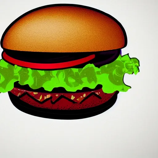 Image similar to An accurate blueprint design of a hamburger