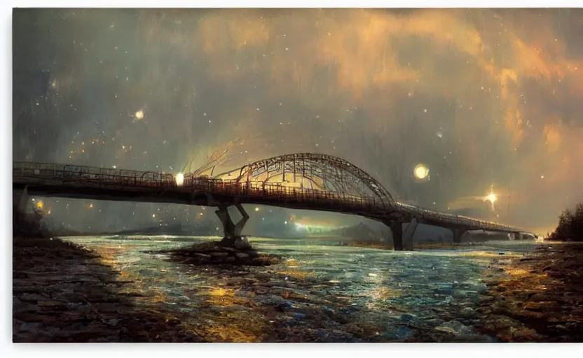 Image similar to bridge to the star, by paul chadeisson