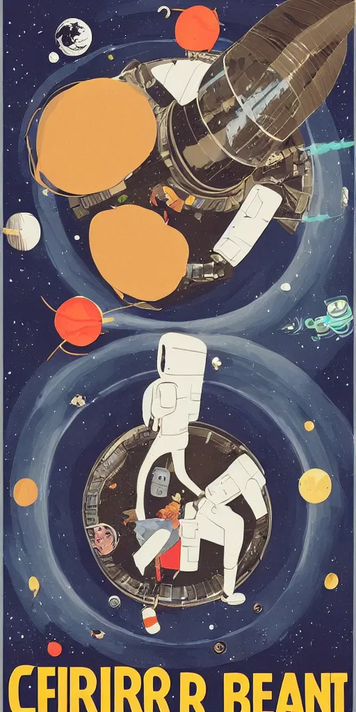 Image similar to criterion collection Poster art for the film Mr. Bean goes to Space