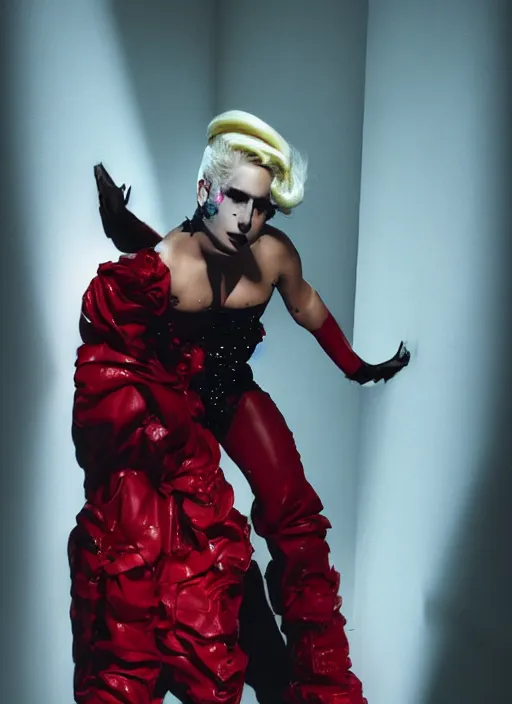 Image similar to lady gaga by nick knight, born this way, born this way album, red weapon 8 k s 3 5, cooke anamorphic / i lenses, highly detailed, cinematic lighting