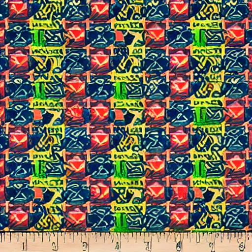 Prompt: a rad late 8 0's the legend of zelda ( 1 9 8 6 ) memphis pattern