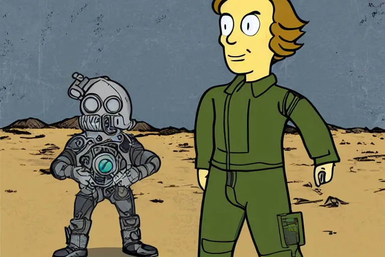 Image similar to aphex twin as a vault boy from fallout, pipboy art, highly detailed